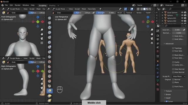 Blender Sculpting Tutorial; Full Character, With Commentary #blender #blender3d #unrealengine5