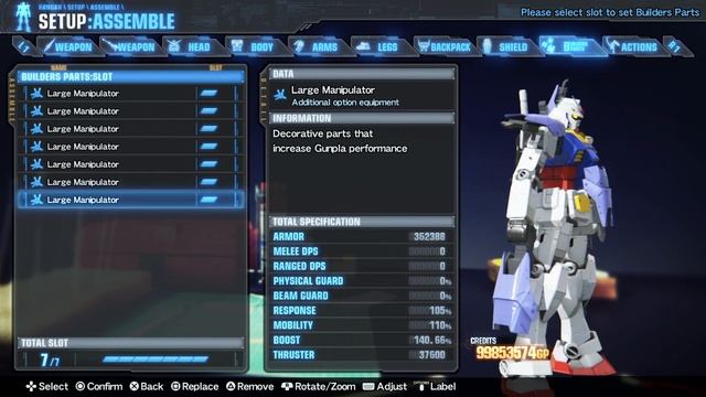 All DLC3 Builder Parts - Gundam Breaker 3 (English) смотреть онлайн