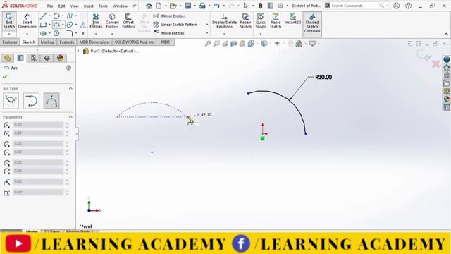 Tutorial No: 07 | Arc command and its types in Urdu/Hindi | Solidworks Software 2021 смотреть онлайн