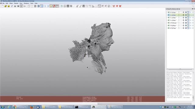Trim 3D Scan in MeshLab смотреть онлайн