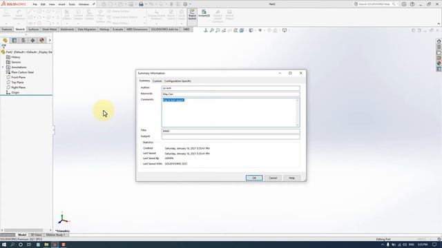 Giáo Trình Solidworks 2021 - Bài 007 : Solidworks Templates va cach Su dung смотреть онлайн