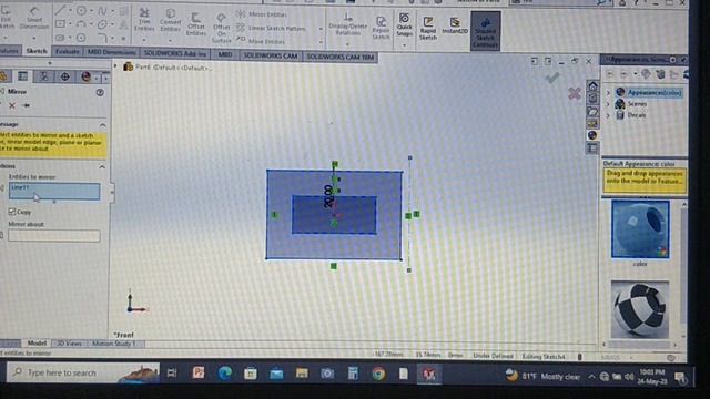 Mirror Entities in Solidworks-2019 смотреть онлайн