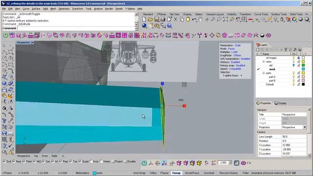 Hướng dẫn cơ bản sử dụng T-Spline trong Rhino phần 13 смотреть онлайн