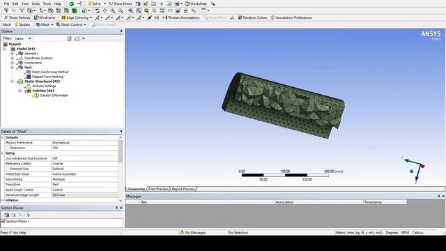 ANSYS Meshing - Mapped Face Meshing (Quadrilaterals & Triangles Best Split) - Local Mesh Controls