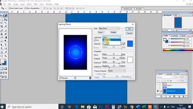 Photoshop 7.0 Part 61 I Filter Menu ,lighting Effects हिन्दी विडियो смотреть онлайн
