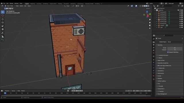 PixelArt Building In Blender - Timelapse