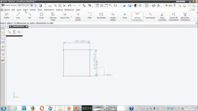 Siemenx Nx 6 Sketch Fillet and Offset Cammand Basic ModelingTutorial смотреть онлайн