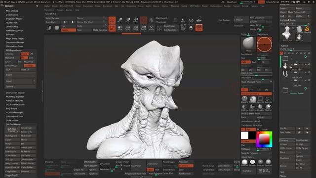 Importing and setting up the FBX from ZBrush into Substance 3D Painter смотреть онлайн
