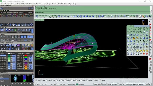 Hard Surface Modeling Rhino, Matrix | Jewellery Cad Design Tutorial | Jewellery Tips and Tricks смотреть онлайн