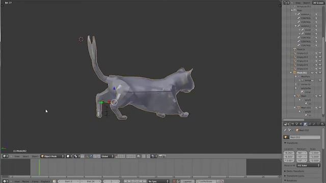 Blender Flying Cat Walk Cycle смотреть онлайн