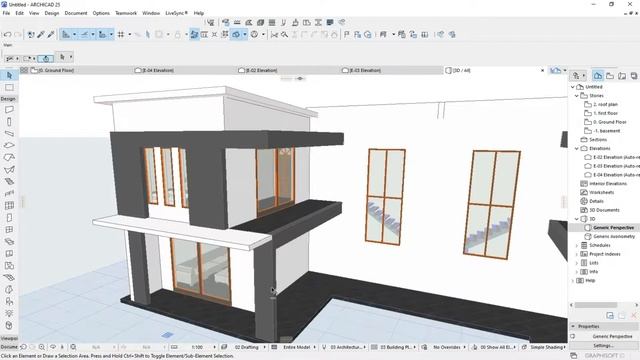TWO IN ONE HOUSE MODELLING/step-9 (DECORATIONS 1 in ARCHICAD 25) смотреть онлайн