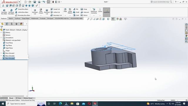 3D CAD MODEL- SOLIDWORKS FOR PRACTICE. EXERCISE #72 смотреть онлайн