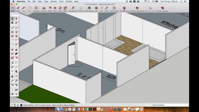 Sketchup - 3D Walls and 3D Warehouse смотреть онлайн