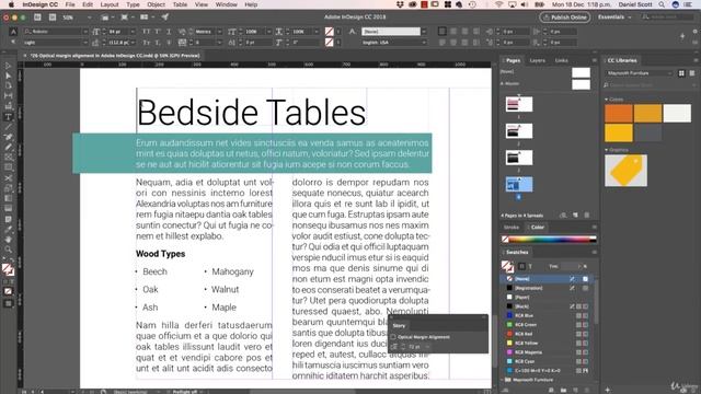 Optical Margin Alignment In Adobe InDesign CC смотреть онлайн