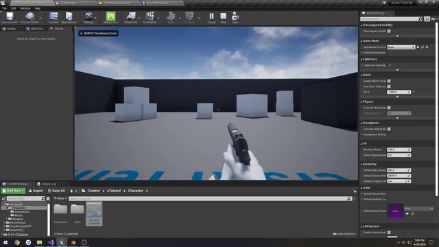 Blender 2.8 FPS animation to UE4 Part 18: "Shooting Animation Montage setup" смотреть онлайн