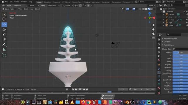 Fountain using Particle system in Blender смотреть онлайн