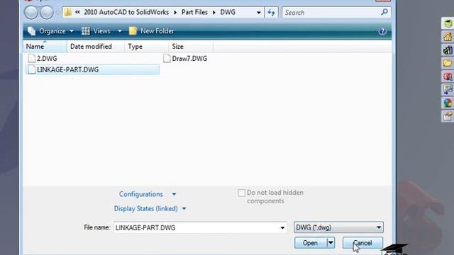 AutoCAD to SolidWorks Tools 03 Import Options смотреть онлайн