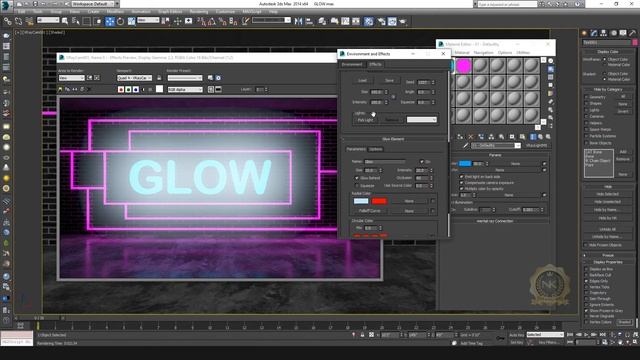 3Ds Max Vray Realistic Light Material With Glow Effect & Lens Effect смотреть онлайн