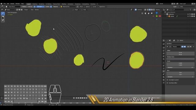 Blender 2.8 Grease Pencil Tutorial - 2D Animation смотреть онлайн