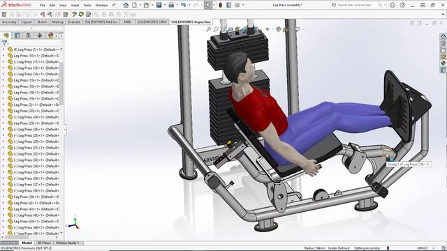 How to make GYM EQUIP - BODYBUILDING MACHINE in SolidWorks - طراحی دستگاه بدنسازی در سالیدورک смотреть онлайн