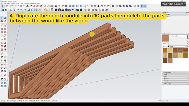 SKETCHUP FOR BEGINNER | HOW TO MAKE A FUTURISTIC OUTDOOR STOCK WITH CYLINDER SUPPORT смотреть онлайн