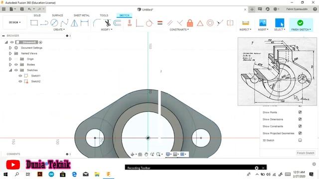 Fusion 360 Tutorial Indonesia Latihan 1 Beginners смотреть онлайн