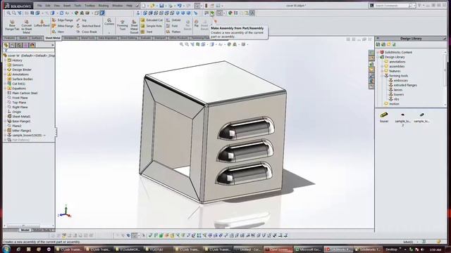 Solidworks 10 BT Sheet Metal Forming Tools смотреть онлайн
