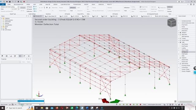 13 .2Nd Order Buckling Analysis in Tekla Structural Designer Eurocode3 смотреть онлайн