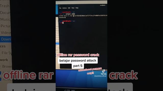 Belajar Password Attack Part 5 - RAR Password Crack смотреть онлайн