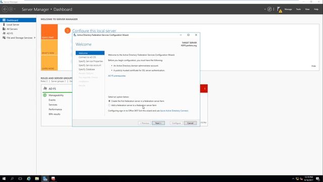 Installing Active Directory Federation Service ADFS смотреть онлайн
