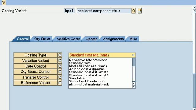SAP Product Costing Configuration - Creating Costing Variant t code okkn смотреть онлайн