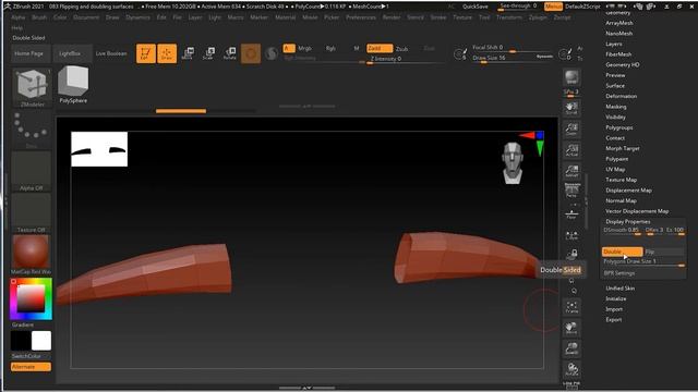 How Flipping and Doubling Works with Zbrush? | Lesson 7 | Chapter 12 | Zbrush 2021.5 Full Course смотреть онлайн