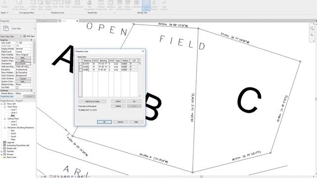5 Revit Property Line by Distance and Bearing смотреть онлайн