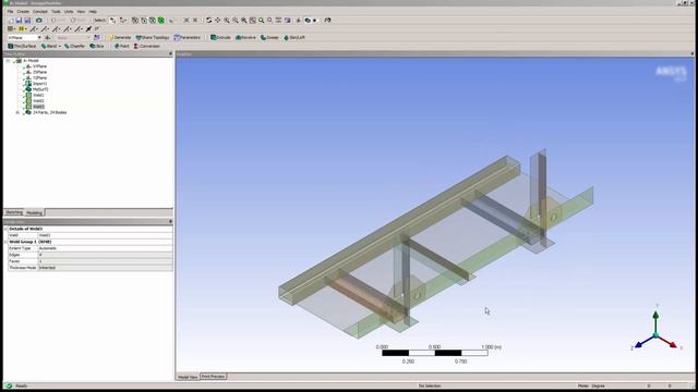 ANSYS DesignModeler: Weld Feature смотреть онлайн