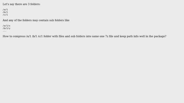 How to 7zip multiple folders in to one 7z package? смотреть онлайн