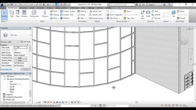 Curtain Walls in Revit Architecture Part 5 - In English смотреть онлайн