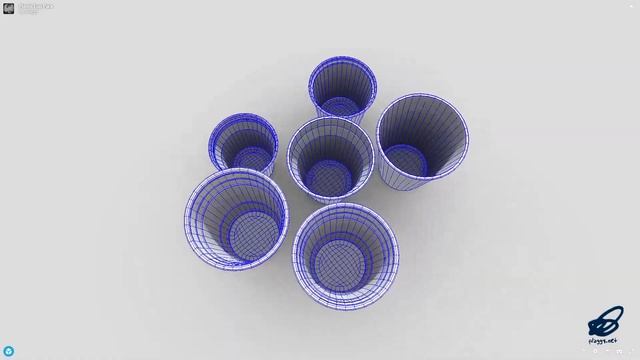 Plastic Cup Pack - low poly PBR 3d model смотреть онлайн