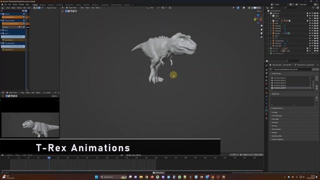 Blender TRex cinematic animation | Jurassic World dinosaur project смотреть онлайн