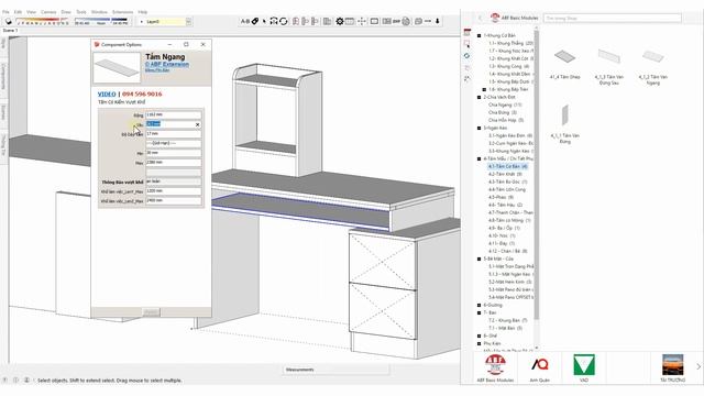Hướng Dẫn Dựng Hình Sản Xuất Bàn Trang Điểm SketchUp ABF CNC смотреть онлайн