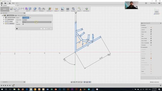 Laser cut decoration 1 - Drawing a decoration in Autodesk Fusion 360 смотреть онлайн