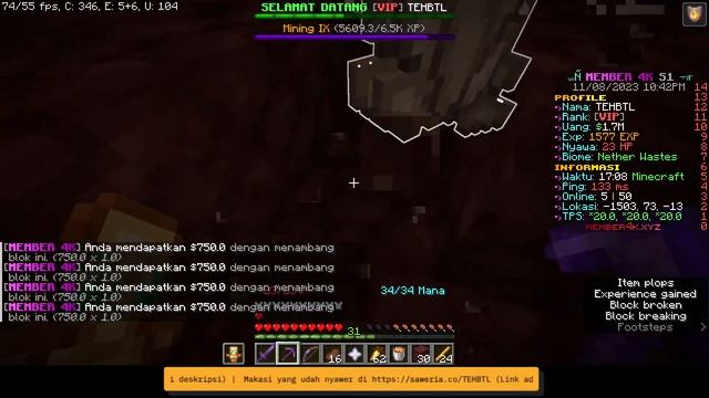 Grinding Nether Quartz #2 | Minecraft [ TEH BTL ] смотреть онлайн