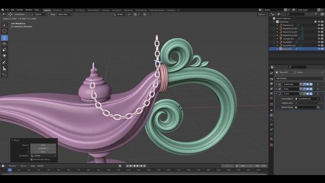 How to make Aladdin's Lamp in Blender 2.93 смотреть онлайн