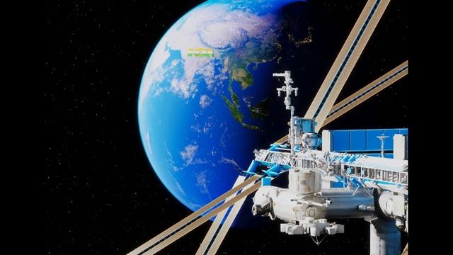 Animation: International space station in Blender #blender #earth смотреть онлайн