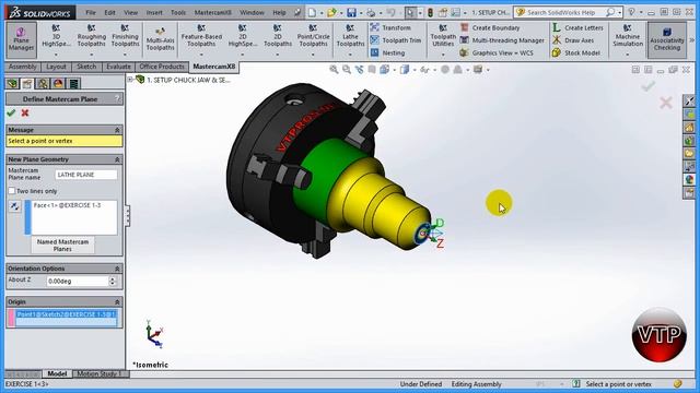 MASTERCAM X8-X9 FOR SOLIDWORKS - LATHE 1.3 - PLANE MANAGER - SETUP PLANES & ORIGIN - vtpros.net смотреть онлайн