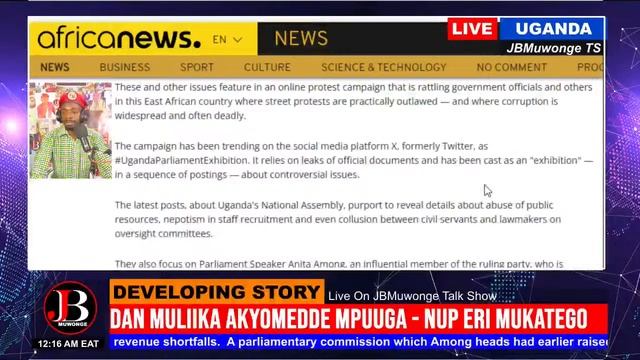 Breaking; African news joins Ugandans on Mpuuga, Speaker spends 400 Million per week смотреть онлайн