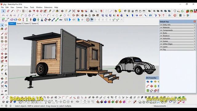 SketchUp+Vray3.4 Hdri Dome light (Before and After) смотреть онлайн