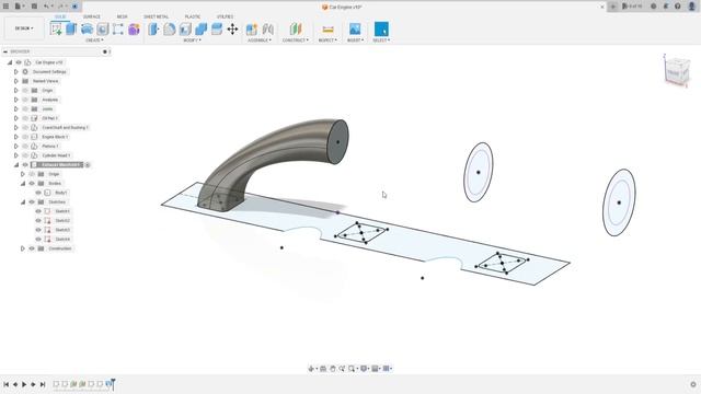 Fusion 360 Tutorial - Exhaust manifold смотреть онлайн