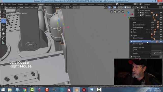 Blender 2.8: Modeling a Cryogenic Lab (Part 9) смотреть онлайн