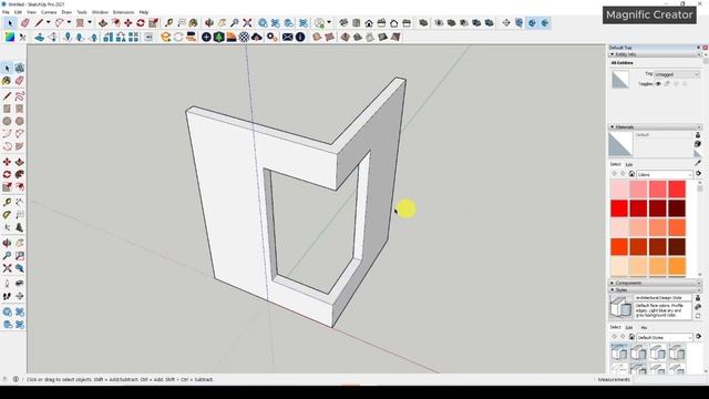 Sketchup tips and tricks How to make Corner Window in Sketchup смотреть онлайн