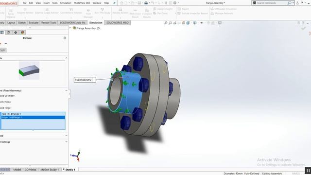 Solidworks Simulation Tutorial / Flanges and Bolts смотреть онлайн